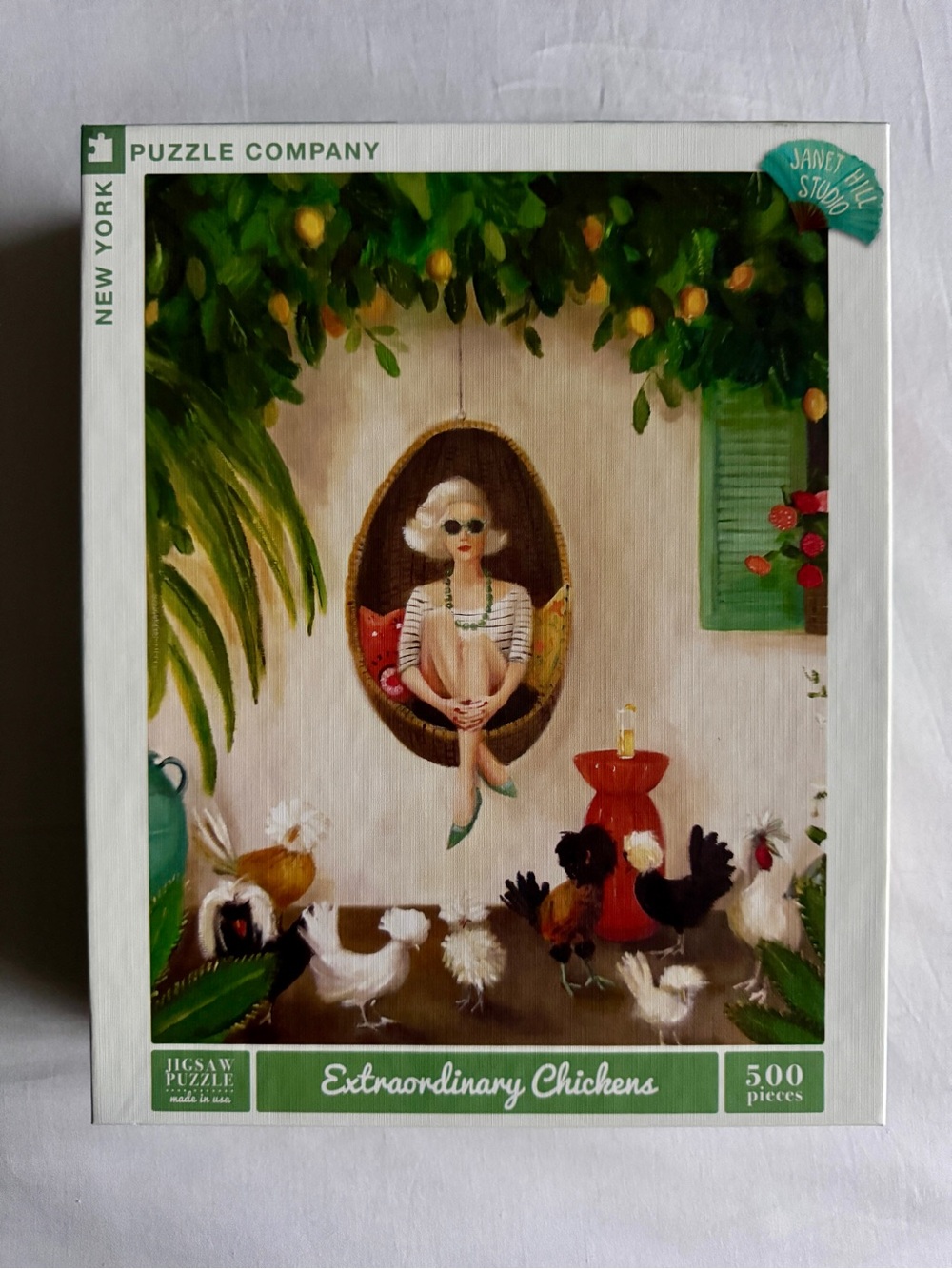New York Puzzle Company Extraordinary Chickens Jigsaw Puzzle